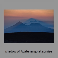 shadow of Acatenango at sunrise